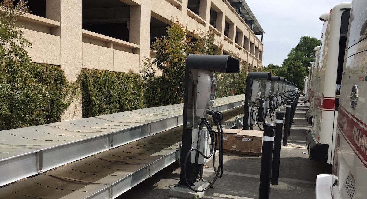 Electric Bus Charging Stations in Stanford